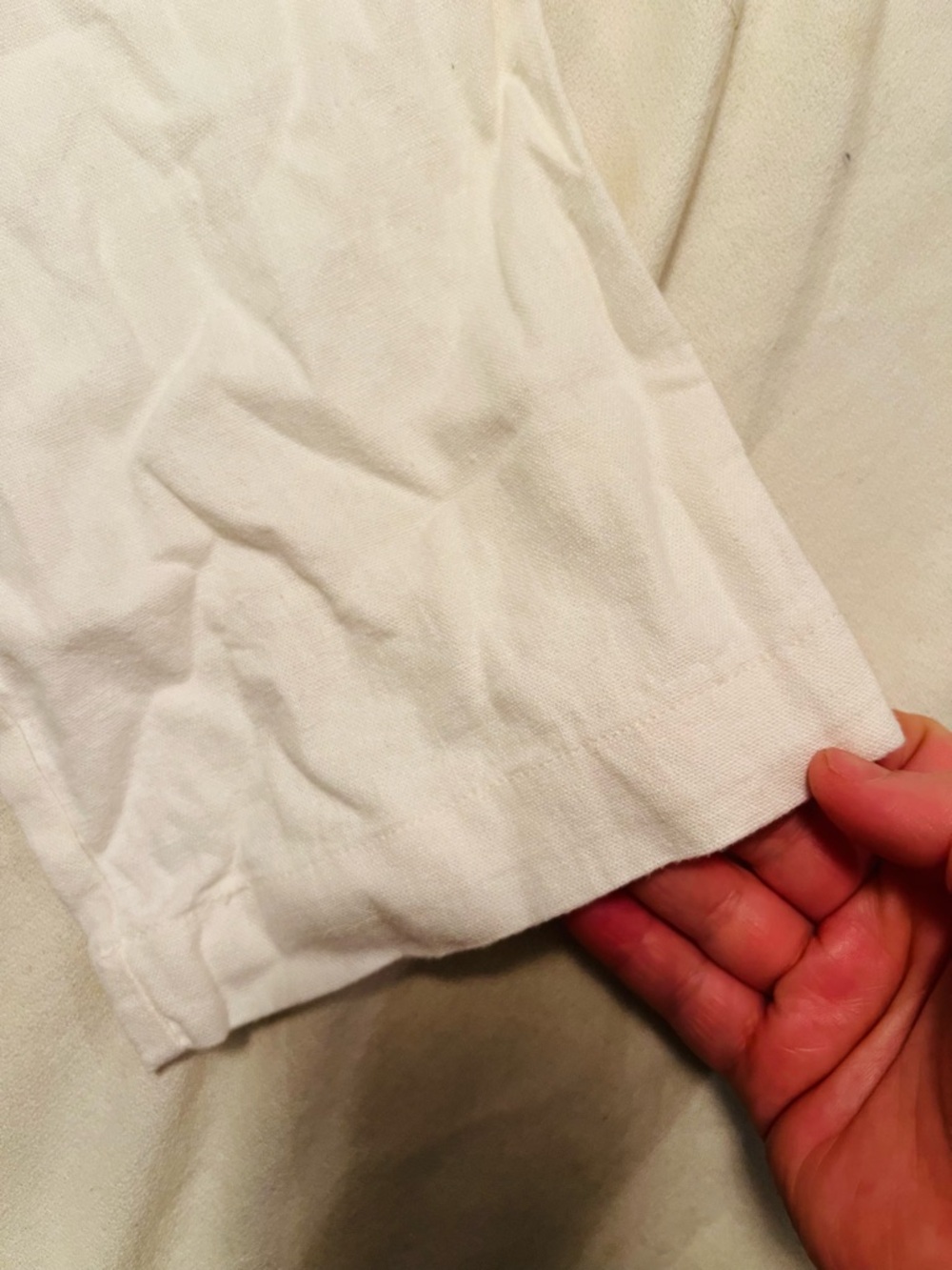 NWOT Lightweight OffWhite Drawstring Lounge Linen Blend Pants. Size Medium - Picture 3 of 13